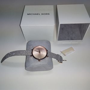 Michael Kors Charley Women's Rose Gold Leather Watch
